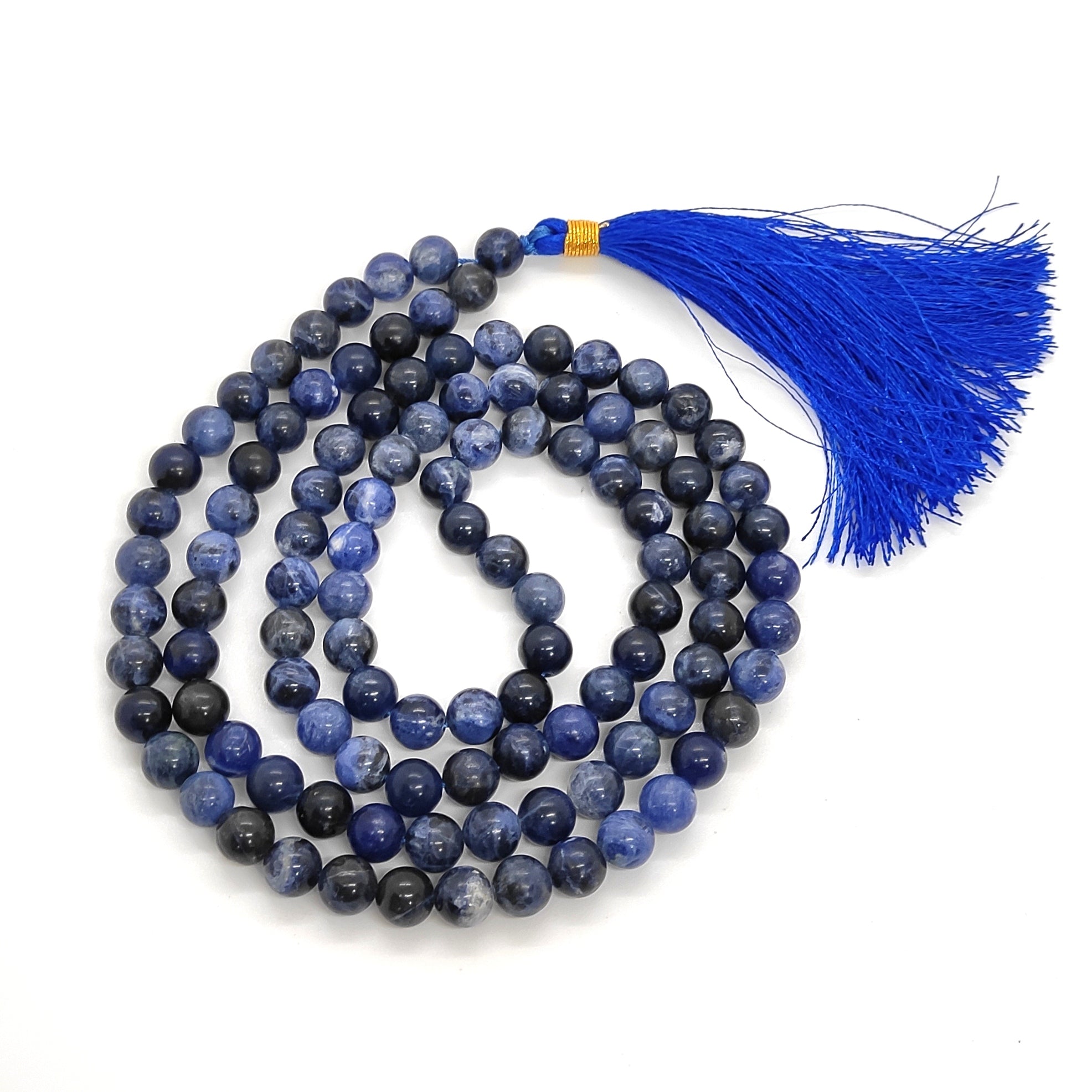 Sodalite Natural With Certified Japa Mala 108 + 1 Beads